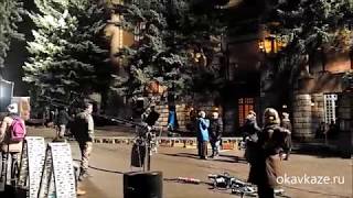 Светлана Ходченкова во время съемок фильма "Хождение по мукам"