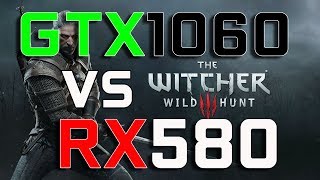 Radeon RX580 vs Nvidia GTX1060 vs The Witcher 3 | Framerate Test (i7 4790K)