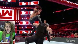 WWE Raw 8/27/18 Seth Rollins vs KO IC TITLE