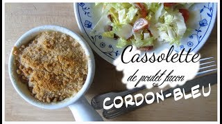 cassolette de poulet façon cordon bleu