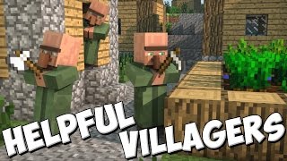 Обзор модов #2 мод Helpful villagers (мод на умных жителей)