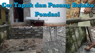Cor Tapak dan Pasang Batako Pondasi Rumah