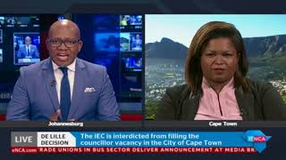 Judgment reserved in De Lille's bid to have job back