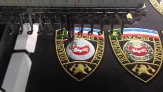 Машинная вышивка шевронов