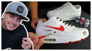 Customizando tênis gastando pouco | Air Max 90 branco