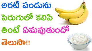అరటి పండును పెరుగులో కలిపి తింటే ఏమవుతుందో తెలుసా | Health benefits of banana and curd in telugu