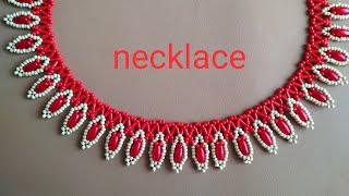 Колье из бисера, бусин и стекляруса. Necklace