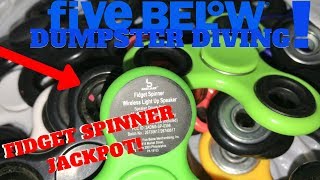 JACKPOT! TONS OF FREE Fidget Spinners In Five Below Dumpster ! - Dumpster Dive Night #43