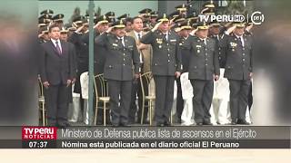 Ministerio de Defensa publica lista de ascensos en el Ejército