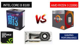 Ryzen 3 2200G vs i3 8100 - GTX 1080 Ti 11GB - Benchmarks Comparison