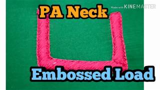 PA neck Embossed load stitch in Aari work - Embossed Satin stitch -Aari advanced stitch