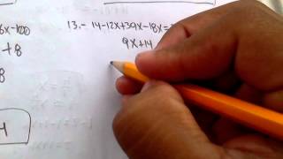 Ejercicio 78 12 y 13 Resolucion de Ecuaciones enteras de Primer Grado con una Incognita