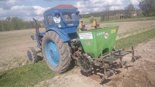 Посадка картошки Трактором Т40
