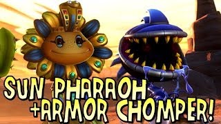 SUN PHARAOH & ARMOR CHOMPER! [Rare Character Showcase] | Plants vs Zombies Garden Warfare