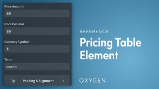 Create Pricing Tables With Oxygen's Pricing Box Element
