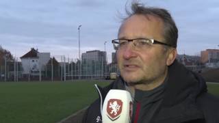 Trenér reprezentace do 16 let Václav Černý hodnotí zápas s Německem (17. 11. 2016)