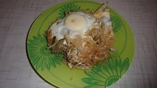 Ужин на скорую руку.Горячий салат.