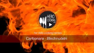 Blechnudeln - Spaghetti Carbonara im Kombidämpfer