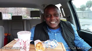 SONIC'S DRIVETHRU BIGGIE CHEESE MUKBANG | EATING SHOW | REDEMPTION | 소닉스 드라이브루 묵방