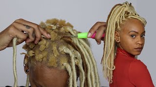 FAUX LOCS on my super short hair (Rubber Band Method)