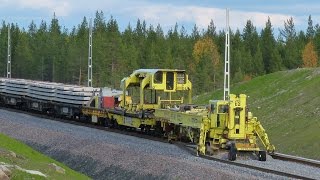 Worlds largest track layer - Plasser & Theurer SVM1000 Infranord at Haparandabanan, Sweden