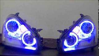 F50 シーマ★ワンオフヘッドライト★Blue & White .Ver