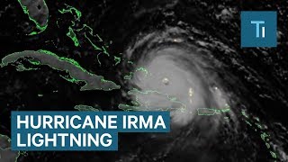 Incredible footage from space shows massive lightning storms in Hurricane Irma