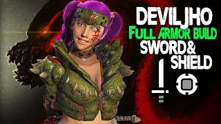 FULL ARMOR BUILD! Deviljho Set + Sword And Shield! Monster Hunter World Armor Builds