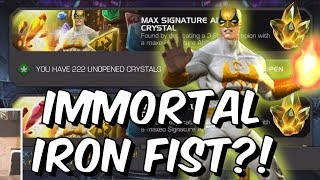 200x 4 Star Immortal Iron Fist Crystal Opening! - Max Sig Crystals - Marvel Contest Of Champions