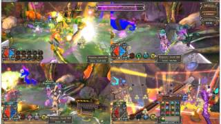 Akatiti 4 person solo split screen like a boss - Dungeon Defenders