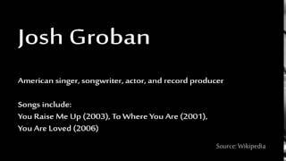 How to pronounce - Josh Groban