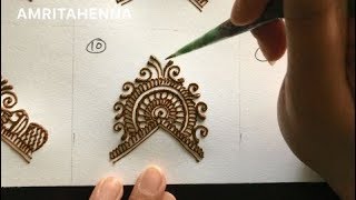 HENNA MEHNDI FOR BEGINNERS - HOW TO START A DESIGN | BEST ONLINE MEHENDI LEARNING TUTORIAL