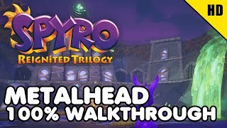Spyro The Dragon PS4 - METALHEAD 100% Walkthrough All Collectibles (Skill Points,Gems,etc...)