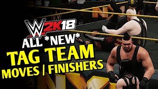 WWE 2K18 - All NEW TAG TEAM MOVES! NEW TAG TEAM FINISHERS! (#WWE2K18 Gameplay)