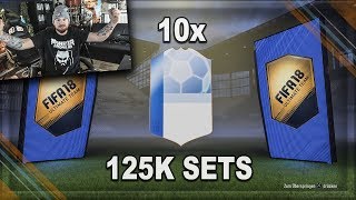 FIFA 18 | 10x 125K SETS ? Team of the Group Stage PACK LUCK OPENING ?? |