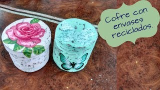 COFRE: RECICLAR CONTENEDORES PLÁSTICOS. Ideas para ordenar cosas pequeñas-MANUALIDADES DE RECICLAJE