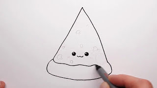 How to Draw a Cute Pizza - Step by Step - Cute and Easy