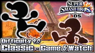 Super Smash Bros 4 (Wii U / 3DS) - Classic Mode - Mr. Game & Watch (Difficulty 9.0)