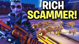 The richest kid ever goes insane after I did this...? (Scammer Get Scammed) Fortnite Save The World