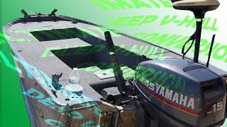 PART 1: 14 ft Aluminum V-hull Jon Boat to Bass Boat Conversion first look. - Tiny Boats