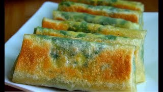 韭菜盒子新做法，不发面不烫面，皮薄大馅饼皮酥脆，超过瘾