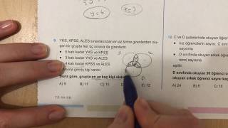 345 TYT Matematik Kümeler Test-3 Anlatımlı Çözümleri (2018-2019 basım)