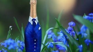 Урок по handmade, бутылка "Жених"