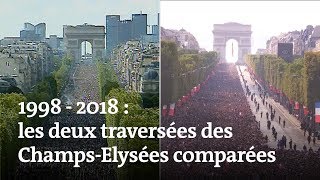 1998 - 2018 : les deux traversées des Champs-Elysée comparées