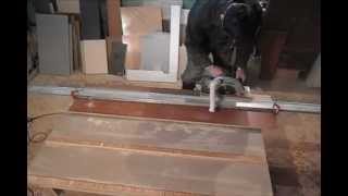 Распил ЛДСП дисковой пилой. Без сколов. Melamine cutting with circular saw.
