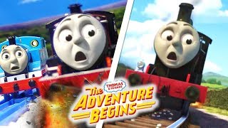 The Adventure Begins Thomas & Friends Remake Comparisons (2017) Runaway James Chase Crash