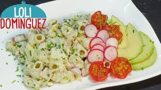Ensalada de pasta con pollo y salsa de yogur casera. Recetas. Comida sana. Loli Dominguez