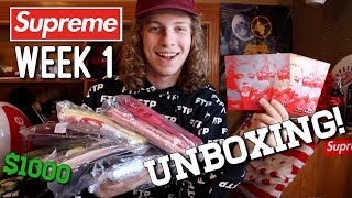 I Copped Every Tee! Supreme F/W 18 Week One Unboxing!