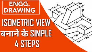 Isometric Drawing With Taper, Four Steps Only !