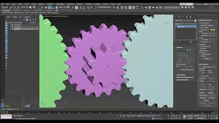 Анимация шестеренок механизма в 3ds Max